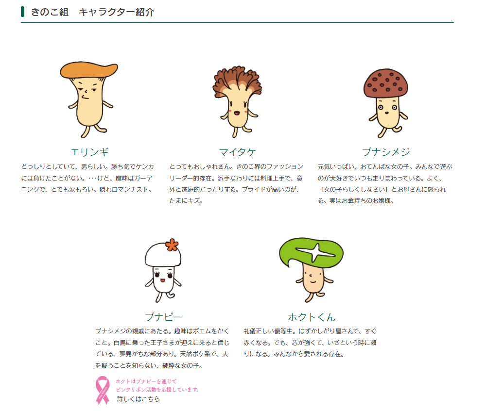 きのこ組 ホクトくん Appli